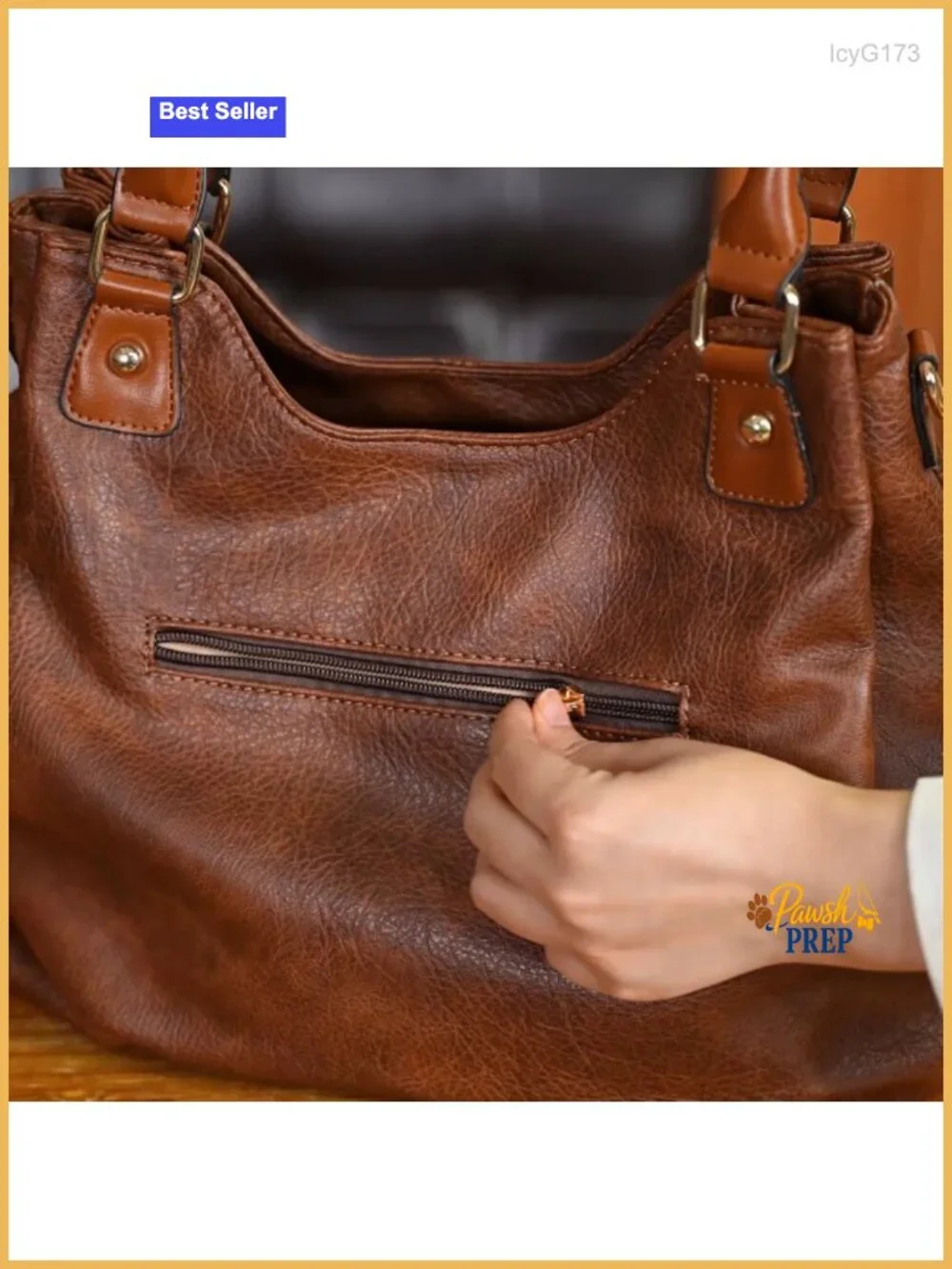 Vintage PU Leather Hobo Tote Bag Satchel Shoulder Bag Crossbody Purse 13.3